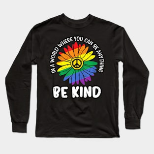 World  Daisy Peace Hippie Gay Pride LGBT Long Sleeve T-Shirt